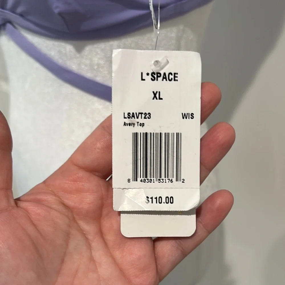 L*Space Avery Bikini Top in Wisteria XL NWT